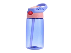 Botella de agua infantil con pajita, apta para lavavajillas y sin BPA. Color rojo. Rosewell.