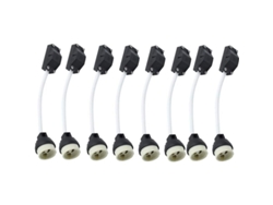 Paquete De 10 Portalámparas Cerámicos Gu10 Con Conector De Cable, Portalámparas A