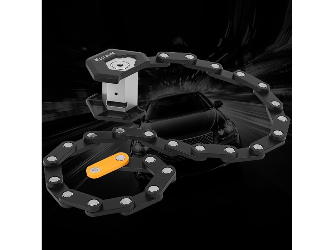 Trava Plegável Para Bicicleta West Biking Hamburg-lock Anti-roubo Com 3 Chaves E Suporte Sólido