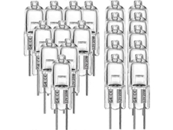 Rebe-bombillas Halógenas G4 10w 12v Luz Blanca Cálida Regulable 150lm Cri 360° Para Campanas Cocina Armarios Lámparas Candelabros 20w 20 Piezas