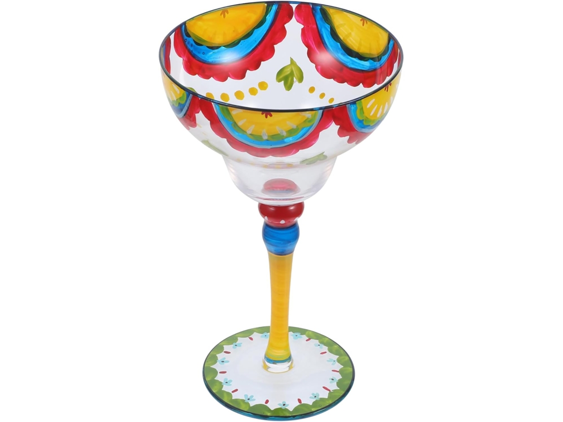Copas De Margarita, Vasos De Vino Y Copas De Cóctel Pintadas A Mano.