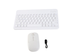 Conjunto Ultrafino Y Silencioso De Teclado Y Ratón, 1600 Dpi, Inalámbrico, Bluetooth, Usb, Para Pc, Teléfono Móvil, Tableta, Color Blanco.