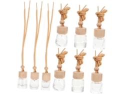 Juego De 9 Botellas Difusoras De Vidrio Para Aceites Esenciales Y Fragancias, Recipiente Portátil Con Base.