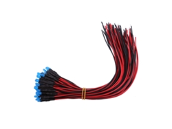 2026velora-50 piezas de diodos LED precableados DC12V con lente difusa azul de 3 mm
