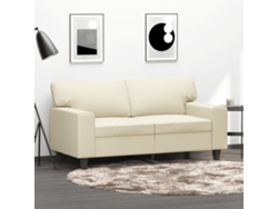 Sofá De 2 Plazas | Sofá De Salón | Sofá De Descanso De Cuero Sintético Color Crema 120 Cm Wsd215956