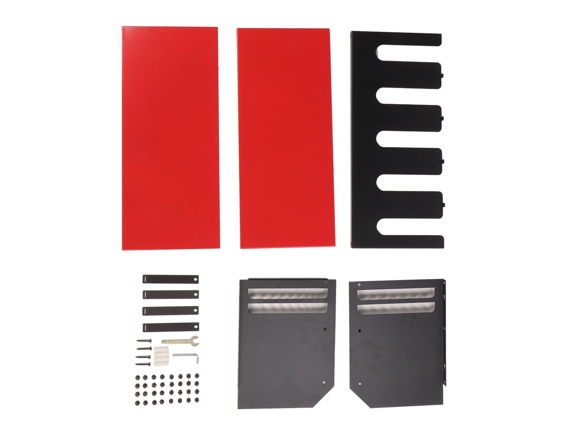 Organizador de herramientas eléctricas de pared con 5 compartimentos, soporte para taladro eléctrico, soporte resistente para taladros.