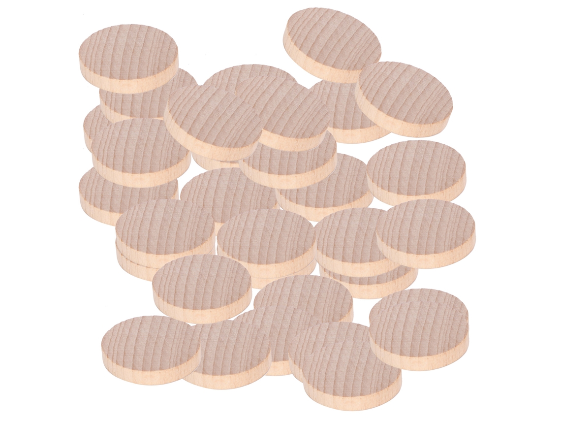 100 Discos De Madera En Blanco De 4 Cm Para Manualidades, Decoración Y Accesorios Hechos A Mano.
