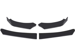 Kit de difusor de labios trasero ajustable para coche, color negro brillante