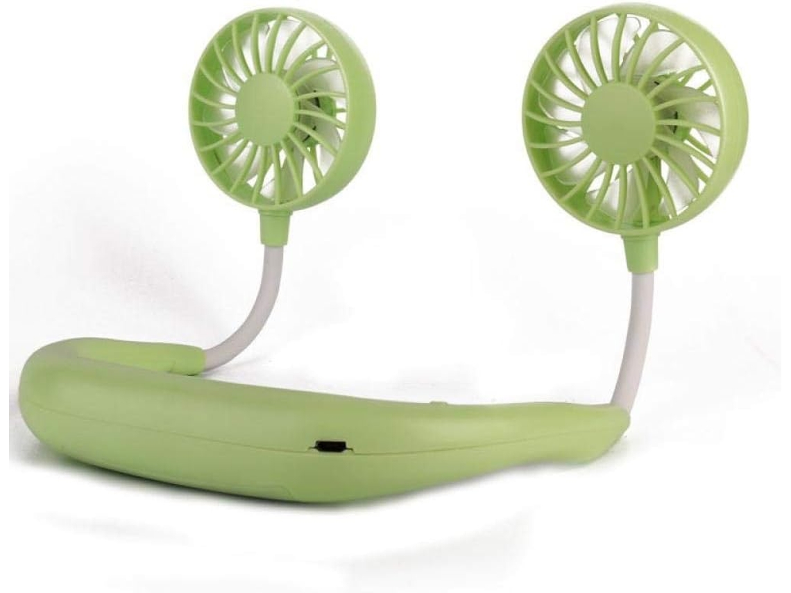 Mini Ventilador Portátil Para El Cuello Colgante Estudiantes Perezosos Deportes Al Aire Libre Mini Pequeño