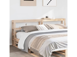Cabecero De Cama Con Estantes Madera Maciza De Pino 200 Cm