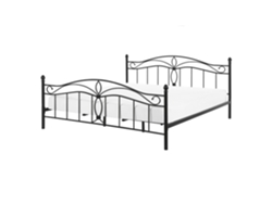 Cama con somier BELIANI Antlia de Acero Negro 148x209x108
