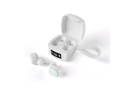 Auriculares Inalámbricos Bluetooth Con Cancelación De Ruido, Pantalla Digital Y Modo Deportivo - Blanco