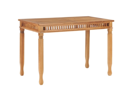 MAISON EXCLUSIVE - Mesa de comedor de jardín madera maciza de teca 120x65x80 cm