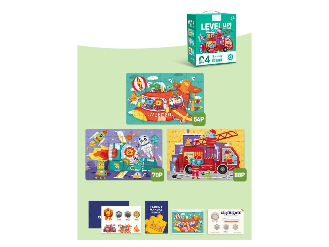 -puzzles De Rompecabezas Para Niños, Entrenamiento De Pensamiento Lógico Y Habilidades Prácticas, Juguetes Educativos Tempranos Fase 4 Md3104