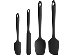 2026da-set De Espátulas De Silicona, Food-grade Sin Bpa, Resistente Al Calor Hasta 600°f, Utensilios De Cocina Para Hornear Y Mezclar (negro)
