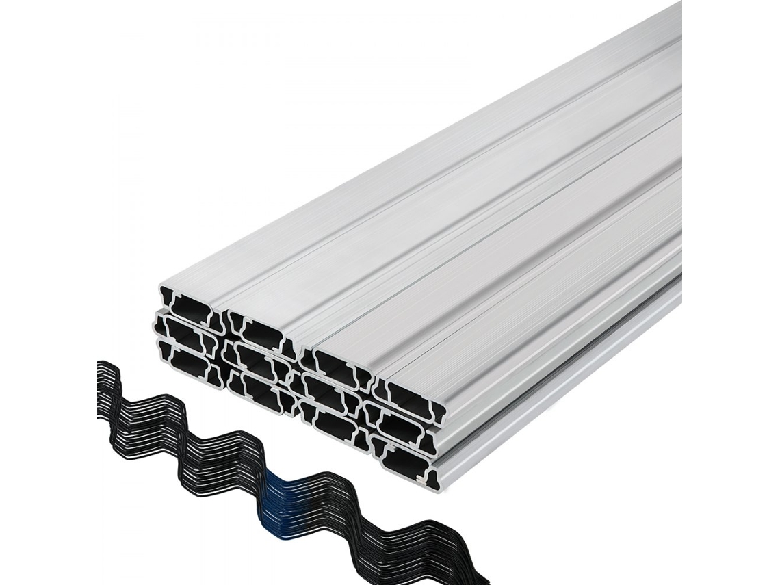 Juego de Alambres de Fijación para Invernaderos con Canal de Aluminio EU 2m Tekmaquinas
