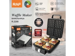 Máquina para hacer gofres doméstica, estándar europeo, placa calefactora eléctrica de doble cara con cuatro piezas, totalmente automática, Mdug