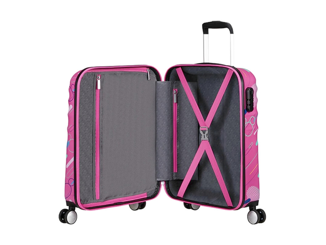 Maleta de cabina 55cm Wavebreaker Disney Rosa American Tourister