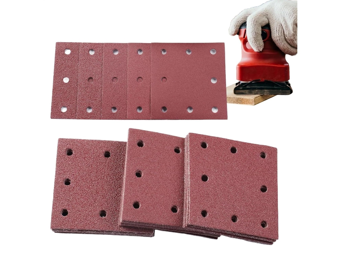 Papel de lija surtido | 120 piezas de papel de lija para madera | Discos de pulido para metal de 10,9 x 11,4 cm, de Gokoco