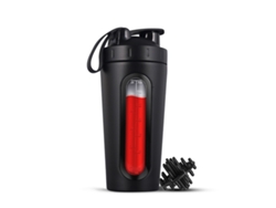 Vaso Mezclador De Proteína En Polvo De Acero Inoxidable Siurn De 700 Ml, Color Negro