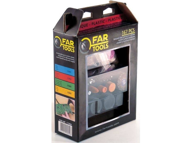 Conjunto para Esmeriladora Plástico FARTOOLS (167 Piezas)