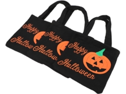 Juego de 3 bolsas de dulces de Halloween con diseño festivo y material reutilizable para Gokoco Surprises