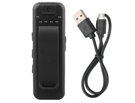 Mini grabadora de vídeo con cámara corporal giratoria 1080P con clip trasero de visión nocturna rendimiento confiable 64Gbnegro BISBISOUS
