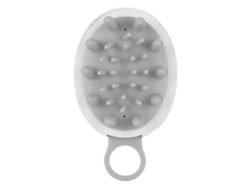 Cepillo De Masaje Para Champú De Silicona Limpiador De Cuero Cabelludo Peine Para Lavar El Cabello (negro)