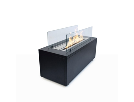 Chimenea de bioetanol de pie para uso interior y exterior CARAVAGGIO Black W100xP40xA40 cm