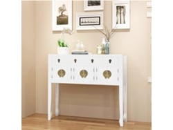 Aparador De Estilo Chino De Madera Maciza Blanco