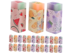 36 Gomas De Borrar Con Aroma A Frutas Para Niños Y Niñas, De Colores Surtidos, Material Escolar.