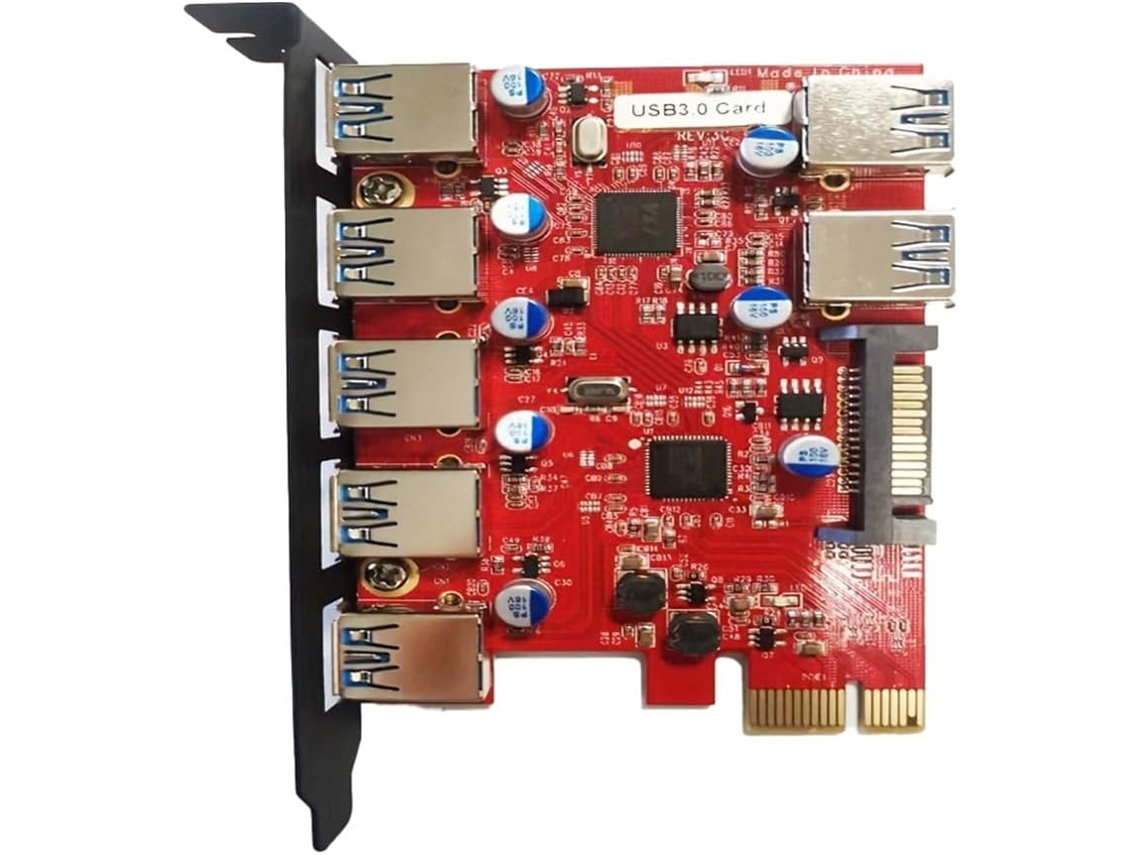 Tarjeta De Expansión Pcie Con 5 Puertos Usb 3.0 Express, De Pci-e A Tipo-c 2, A Y Carga Rápida.