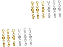 2 juegos de broches y pendientes dorados para collares, accesorios para manualidades, 20 piezas * SFUSHOS