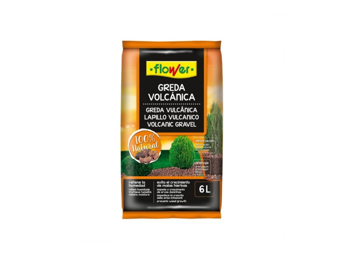 FLOWER Style Greda Vulcânica 12/18 para Vasos e Floreiras 6 Litros