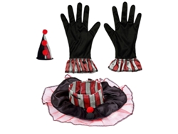 Set de Accesórios WIDMANN Palhaço: Mini Sombrero, Luvas y Gola