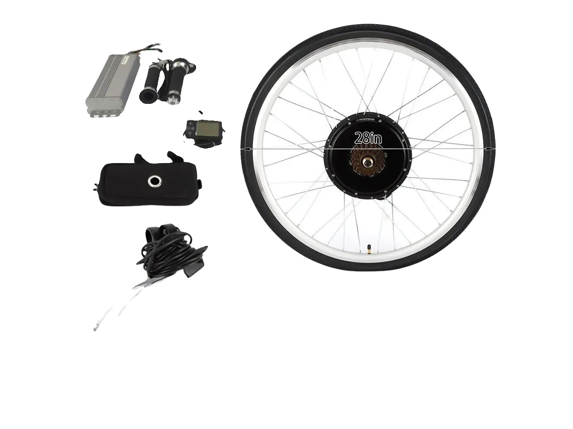 Kit de conversión para bicicleta eléctrica, motor de alto rendimiento, pantalla LCD, 36 V 500 W
