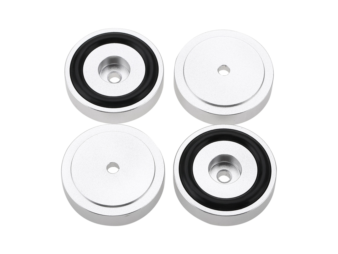 4 Soportes De Aleación De Aluminio Para Amplificador De 40*10 Mm Con Anodizado Y Arenado - Plateado
