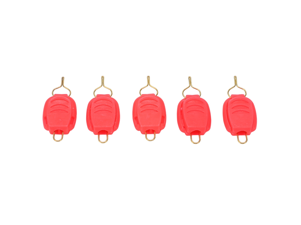 5 tornillos rojos para hilo de pescar