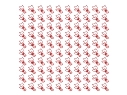 100 Pinzas De Carpeta Gatito Estilo Animal Cuto Fuertes De Metal Con Diseño Hueco Para Notas Papeles Ropa Color Rojo
