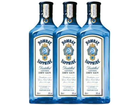 Gin BOMBAY Bombay Sapphire (0.7 L - 3 unidades)