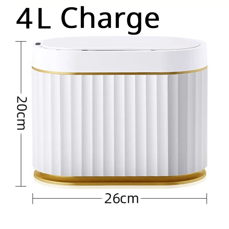 Mini papelera inteligente (recargable de 4 litros) con aroma para baño, mesa y uso en exteriores.