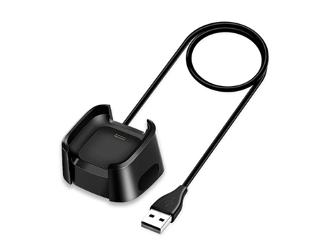 Cargador USB Smartwatch para Fitbit Versa 2 Negro PHONECARE