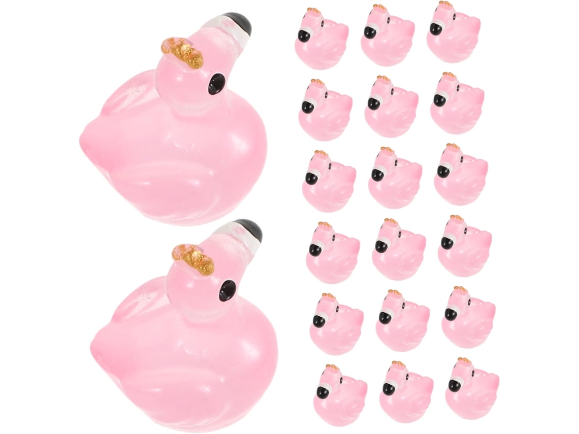 Juego De 50 Figuritas Pequeñas De Flamencos Rosas Para Decoración De Jardín Y Casa De Muñecas