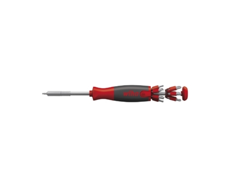 WIHA Destornillador con cargador LiftUp 26one® en surtido con 13 bits dobles 1/4", en blíster (43895)