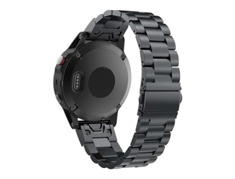 Correa Acero Inoxidável Adaptable Negro para Garmin Fenix 7 Sapphire Solar Edition
