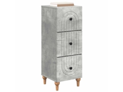 Maison Exclusive - Cajonera Gris Hormigón 33 X 34,5 X 90 Cm Madera De Ingeniería