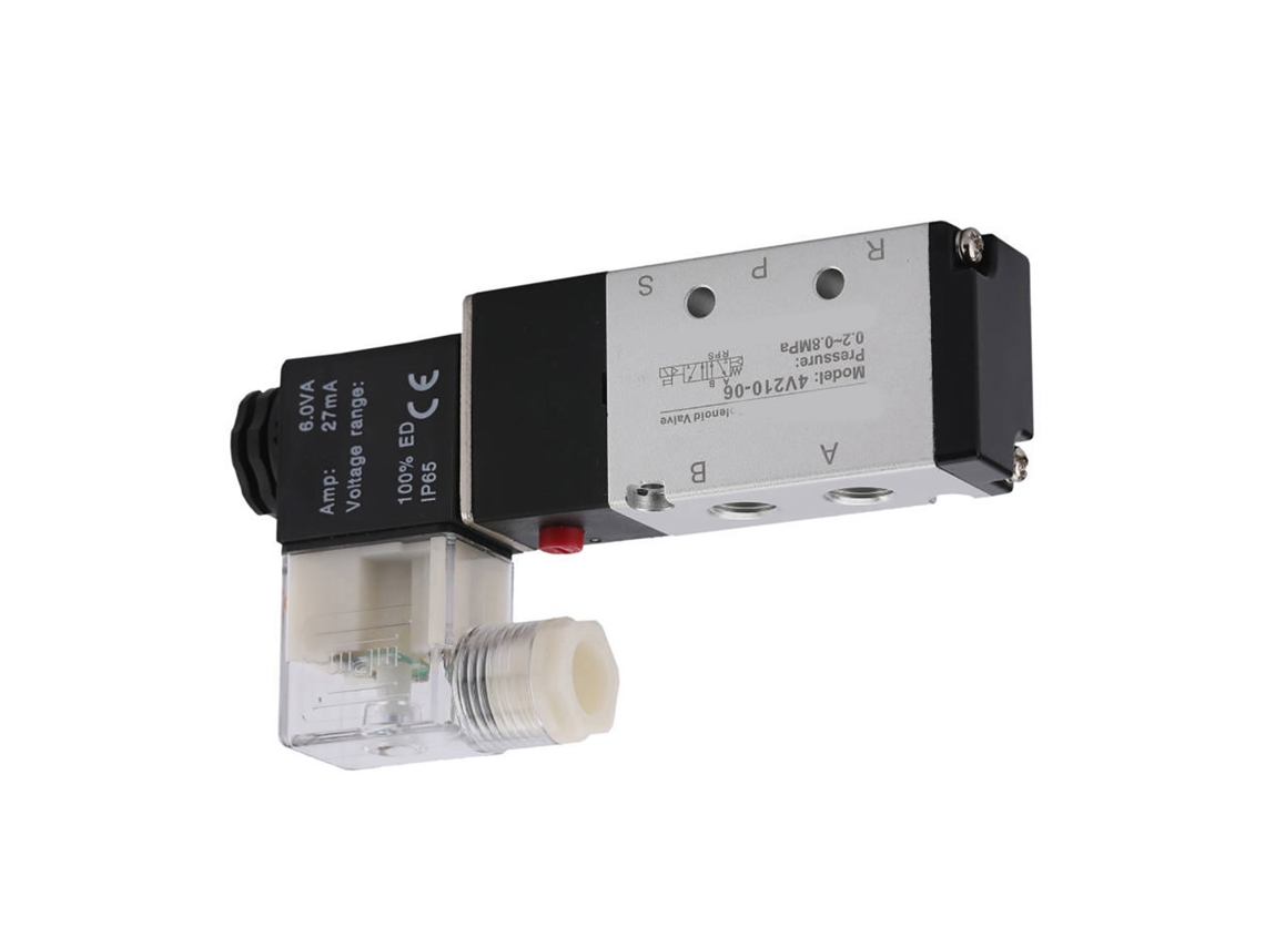Válvula Solenoide Pneumática 2 Posições 5 Vias com Fonte de Alimentação AC110v (Substituição) 4v210 08