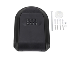 Caja Fuerte Con Llave De Combinación, Impermeable Y Con Recubrimiento De Polvo, Para Uso En Exteriores, Color Negro.