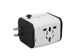 Adaptador De Energia Universal Para Viagem Com Usb3.0 E Usb-c 6a Carregador Mundial All In One