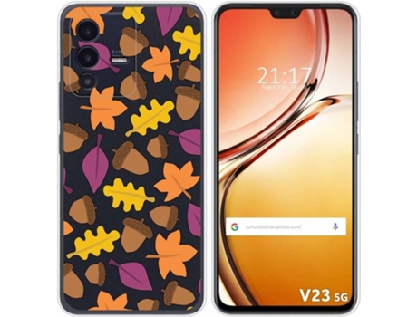 Carcasa para Vivo V23 5G TUMUNDOSMARTPHONE Dibujos Transparente Otoño Multicolor